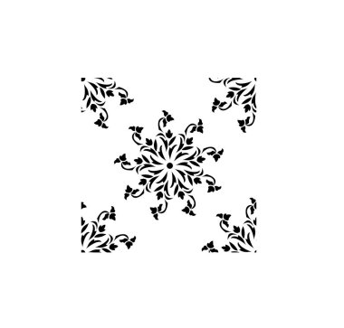 Hindistan geleneksel ve kültürel Rangoli mandala tasarım kavramı beyaz arka planda izole edilmiş çiçek sanatı kusursuz bir desen içinde.