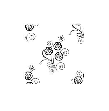 Hindistan Geleneksel ve Kültürel Rangoli tasarım konsepti beyaz arka planda izole edilmiş çiçek sanatı kusursuz desenlidir.