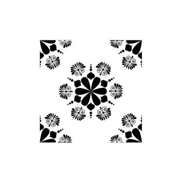 Hindistan geleneksel ve kültürel Rangoli mandala tasarım kavramı beyaz arka planda izole edilmiş çiçek sanatı kusursuz bir desen içinde.