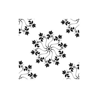 Hindistan geleneksel ve kültürel Rangoli mandala tasarım kavramı beyaz arka planda izole edilmiş çiçek sanatı kusursuz bir desen içinde.