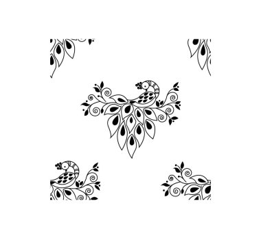 Beyaz arka planda izole edilmiş çiçek tüylü güzel tavus kuşu pürüzsüz desenli