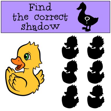 Küçük sevimli ördek yavrusu gülümsüyor.