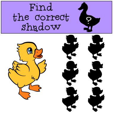 Küçük sevimli ördek yavrusu gülümsüyor.