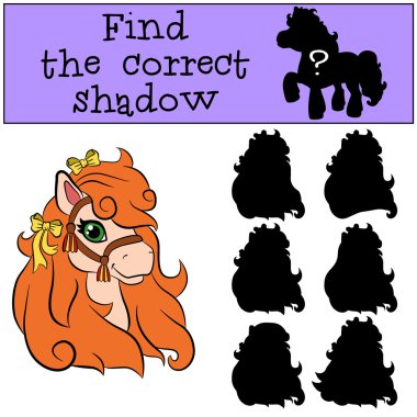 Kıvrılmış mane olan küçük sevimli midilli.