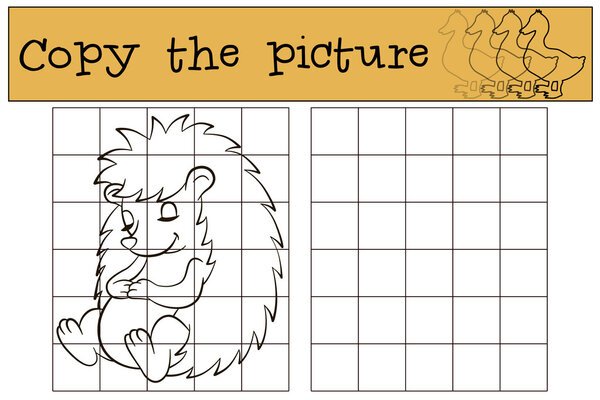 Маленький милый ёжик спит и улыбается.
.