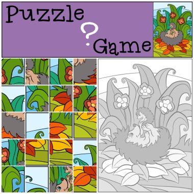 Anne kirpi bebek kirpi tutar.