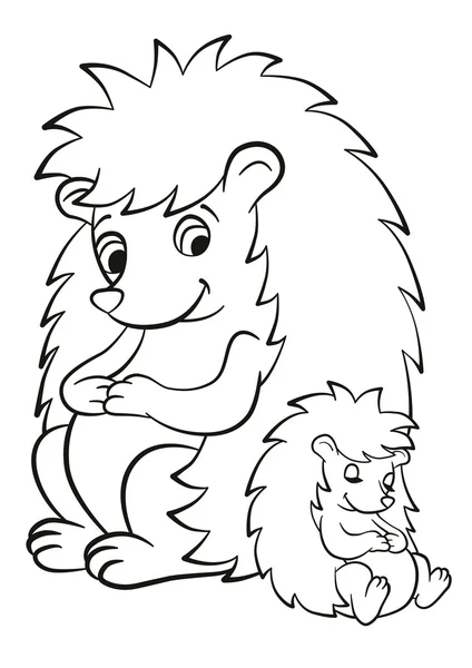 The hedgegoh and the baby seat. — Stock Vector