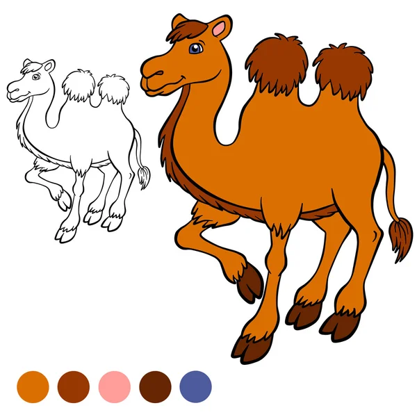 Lindos puestos de camello y sonrisas . — Archivo Imágenes Vectoriales
