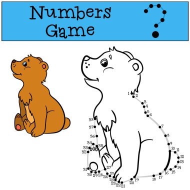 Çocuklar için oyunlar eğitim: kontur ile sayı oyunu. Küçük cu