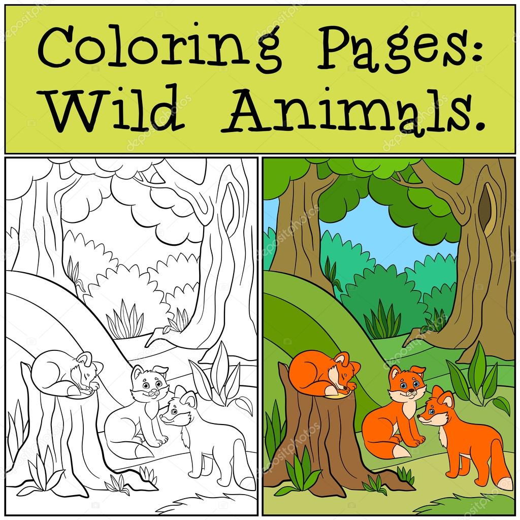 Raposas para colorir! –  – Desenhos para Colorir