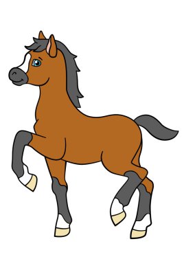 Çizgi film çiftlik hayvanları. Küçük sevimli yavru.