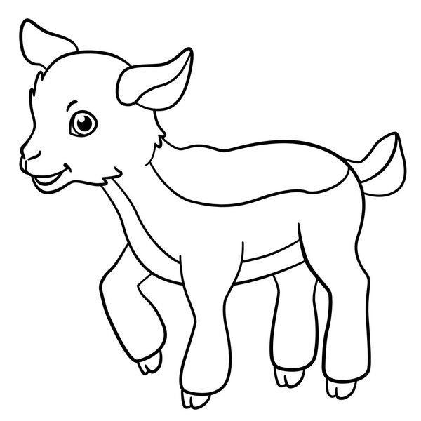 Окраска страниц. Фермерские животные. Маленькие милые козлиные улыбки
.