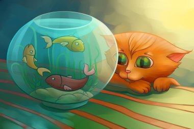 küçük kedi balıkları seyir