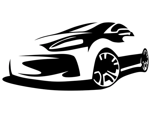 Silhouette tuning car — Stock Vector