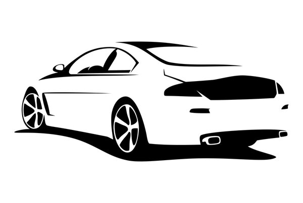 Tuning car silhouette