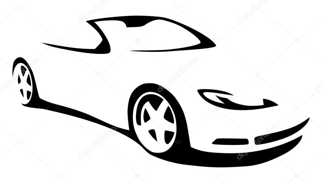Vector silhouette car