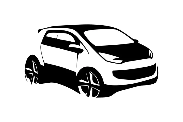 Silueta de coche moderno — Vector de stock