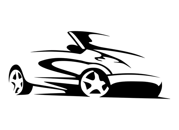 Car silhouette vector cabriolet — Stock Vector