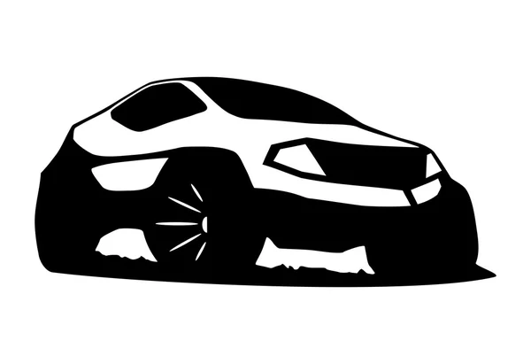 Jeep silhouette vector — Stock Vector