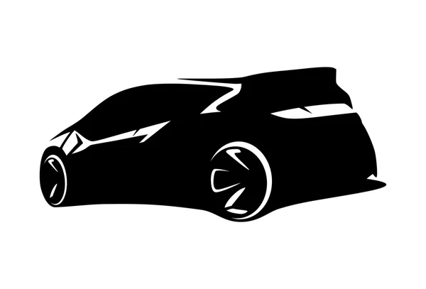 Silueta de coche deportivo — Vector de stock