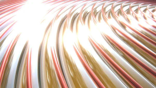 Metal spiral, krom, arkaplan, 3D render