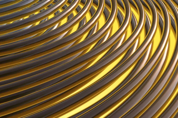 Metal spiral, krom, arkaplan, 3D render