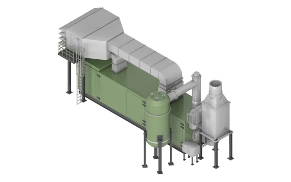 Turbina gazowa, w 3d — Zdjęcie stockowe