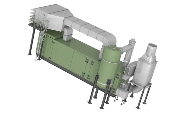 Plynová turbína, v 3d — Stock fotografie