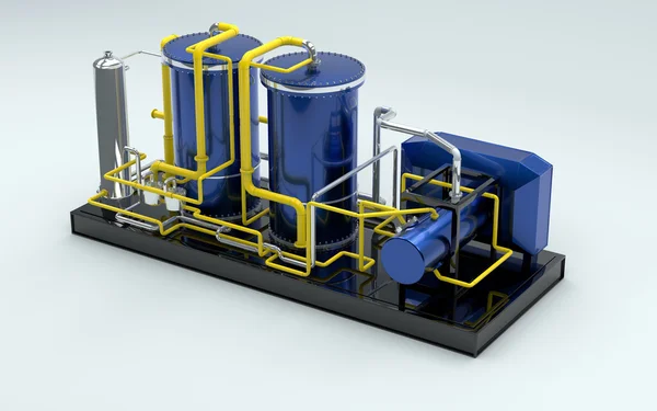 Gascompressor, in 3d — Stockfoto