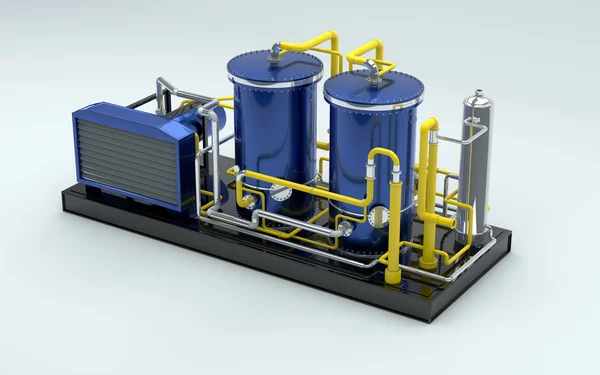 Gascompressor, in 3d — Stockfoto