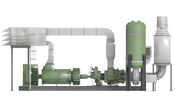 Turbina de gas, en 3d —  Fotos de Stock