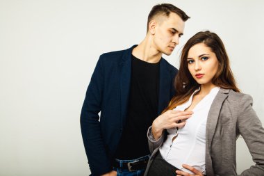 casual giyim güzel genç Çift