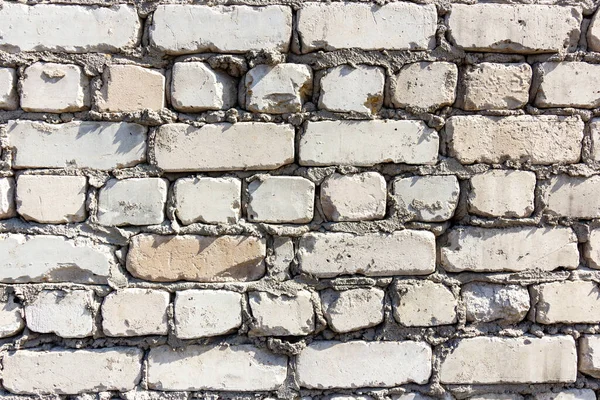 White Rough Brick Wall Used Construction Taken Close — Stock Photo, Image