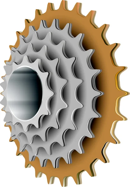 Bike cassette abstract — Stock Vector