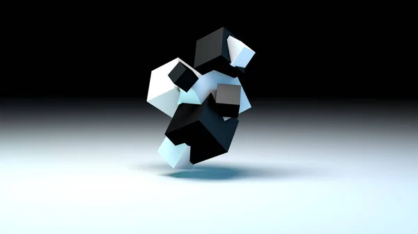 Los Cubos Son Una Forma Abstracta Coágulo Una Unión Formas — Foto de Stock