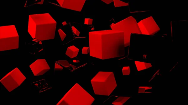 3D图像立方体是一种抽象形式 凝块是各种形式的结合 — 图库照片