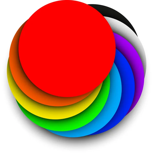 Regenboog cirkel — Stockvector