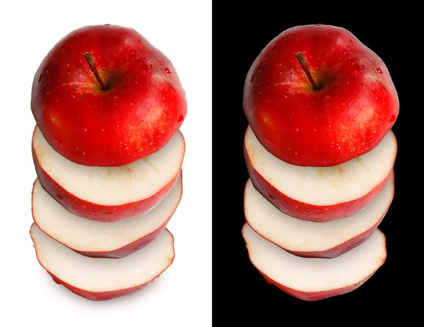 Close cut apple — Stock Photo, Image