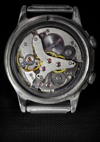 Orologi meccanici macro — Foto Stock