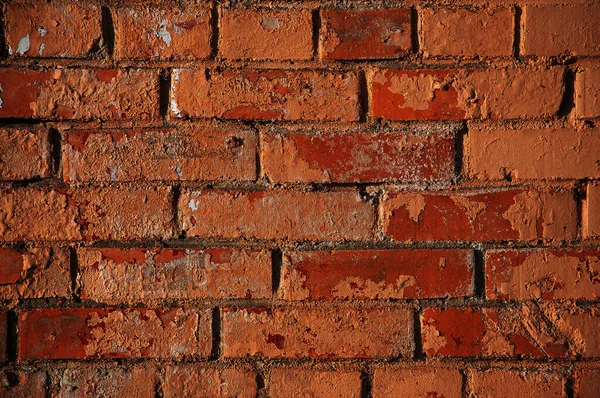 Textuur Van Een Oude Rode Stenen Muur Close Achtergrond Een — Stockfoto