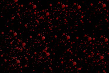 Siyah uzayda eritrosit çizimi şeklinde kasvetli soyut arkaplan