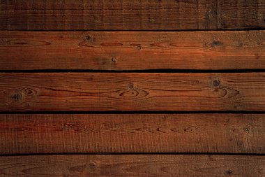 Yatay olarak düzenlenmiş tahtalardan yüksek kontrastlı arka plan koyu ahşap tahta