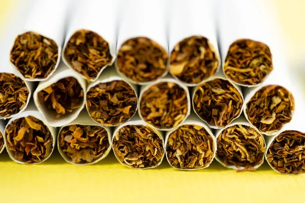 Close Van Tabakssigaretten Achtergrond Textuur — Stockfoto
