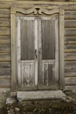 Detay eski bir ahşap ev dış