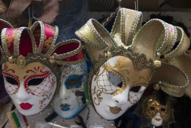 geleneksel Venedik Maske ile renkli dekorasyon