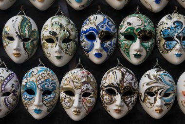 geleneksel Venedik Maske ile renkli dekorasyon