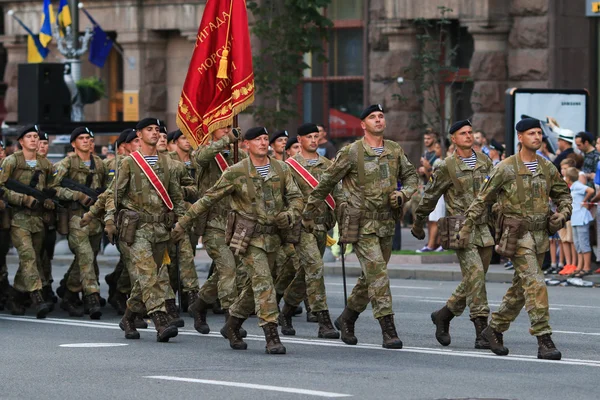 キエフ、ウクライナ - 8月 24, 2016: ウクライナの独立記念日に捧げキエフで軍事パレード.ウクライナ、独立25周年を祝う — ストック写真