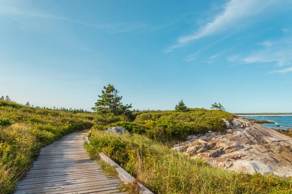 Strandpromenaden vid Keji Seaside stigen — Stockfoto