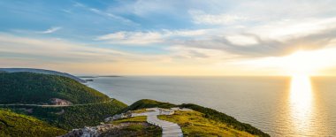 Skyline iz göz kapalı olarak-günbatımı Panoraması