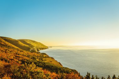 Cabot Trail in the fall clipart